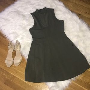 Olive green express skater dress